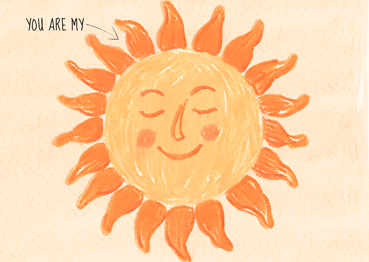 YOU ARE MY SUN POSTCARD